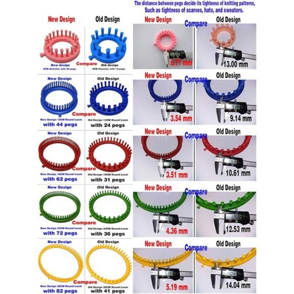 Round Knitting Loom Set Long Knitting Board Weave Loom Craft Yarn Kit DIY Tool - Picture 5 of 7